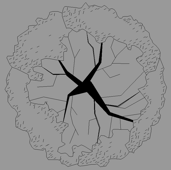Bloque Autocad Vista de Árbol en Planta